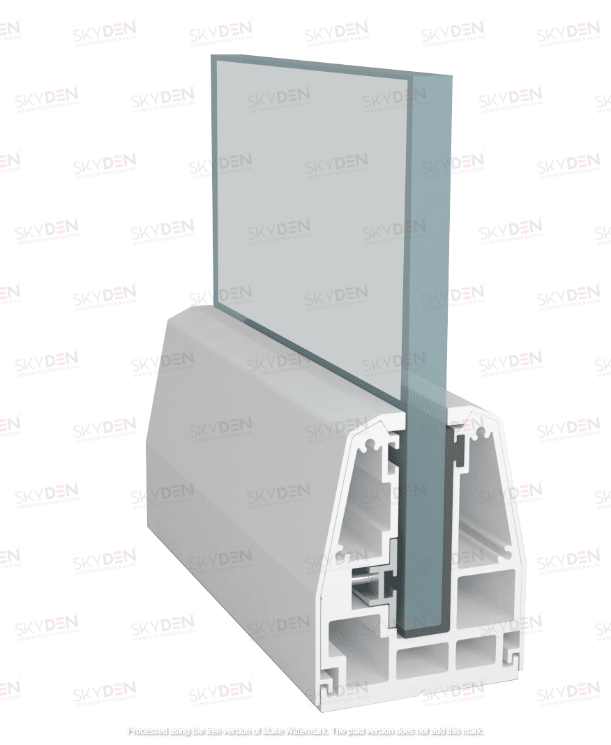 SD 16 Bracket with Cover System for Aluminum Glass Railing Installation, Premium Support Bracket for Balcony and Staircase, Durable Finish, Easy Fitting for Modern Projects